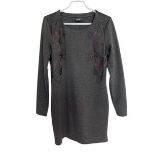 FREE with any purchase- Schwiing Charcoal Gray Dress with Red Accents SZ medium